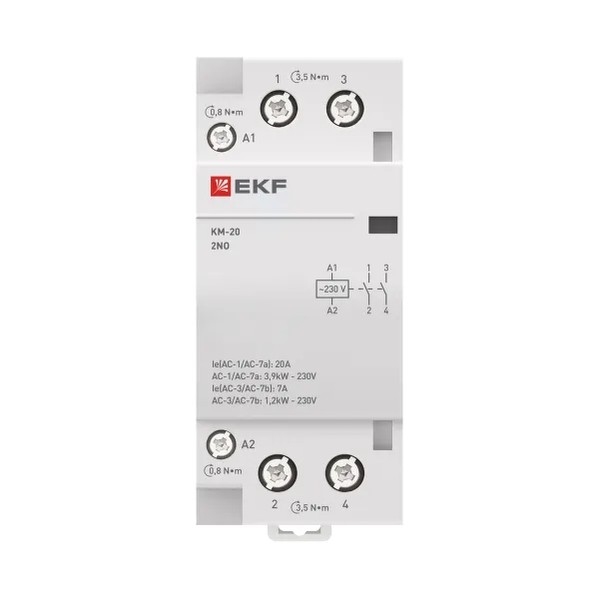EKF Modular Contactor 20A Plastic Black