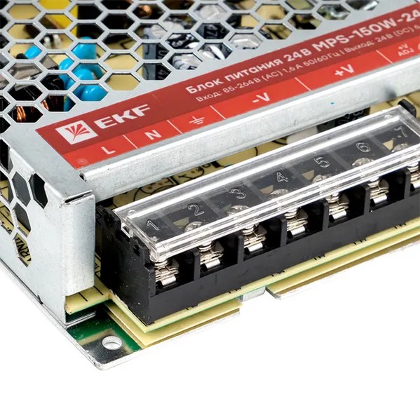 EKF Power Supply 24V MPS-150W-24 Aluminum Silver 4