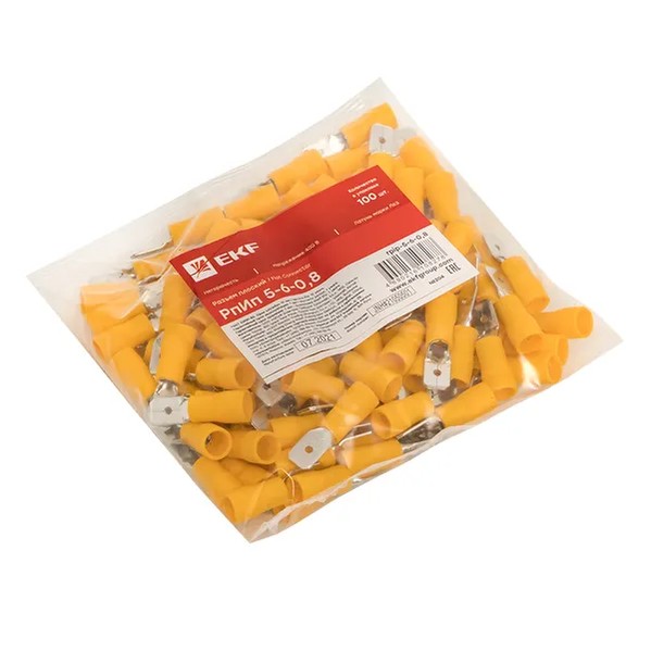 EKF Connector Brass Yellow