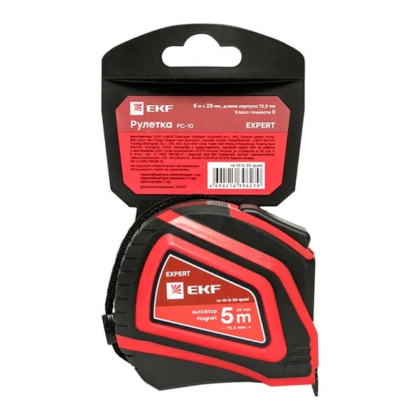 EKF Measuring Tape Steel Black 6