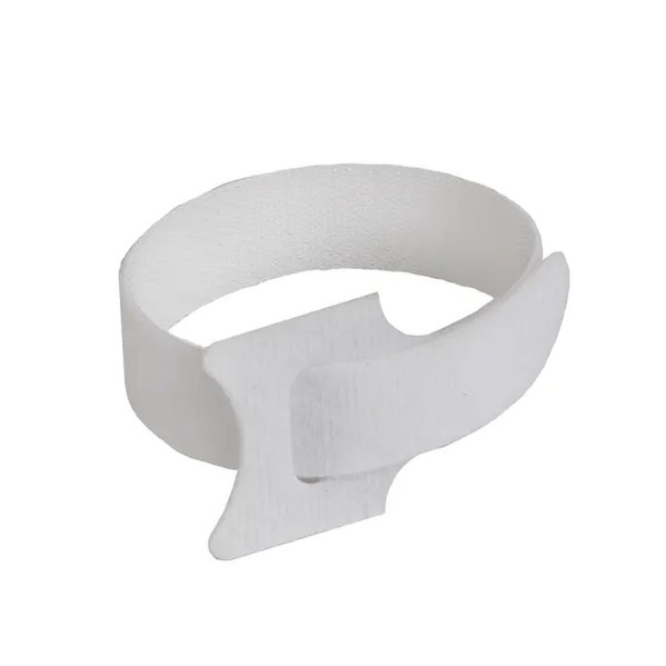 EKF Hook and Loop Cable Tie - Plastic & White