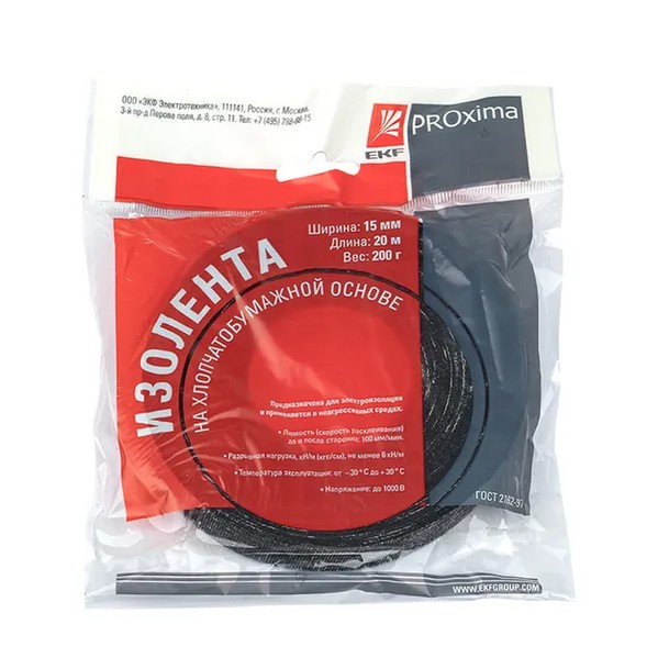 EKF Insulating Tape Cotton Fiber Black