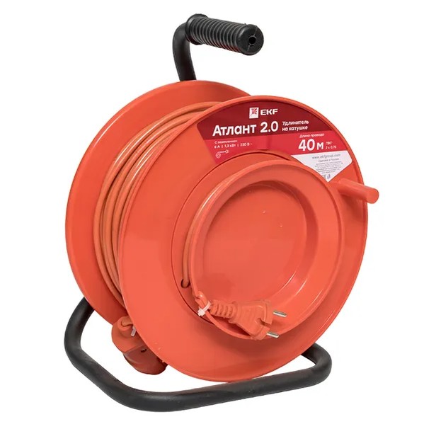 EKF Extension Reel Atlant 2.0 Plastic White 1