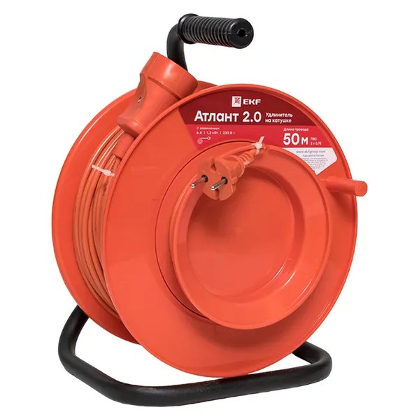 EKF Extension Cord Atlant 2.0 PVS Plastic Black