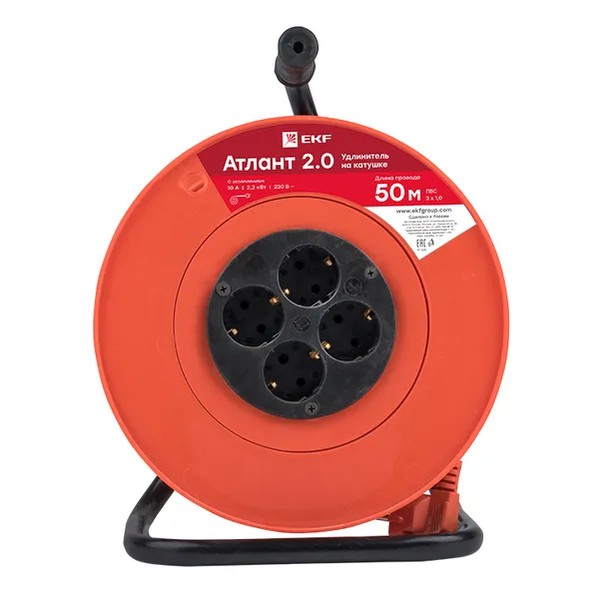 EKF Extension Reel Atlant 2.0 - Plastic - Black 3