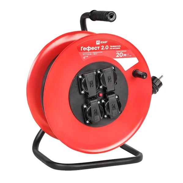 ekf Extension Cord Gefest 2.0 Rubber Black