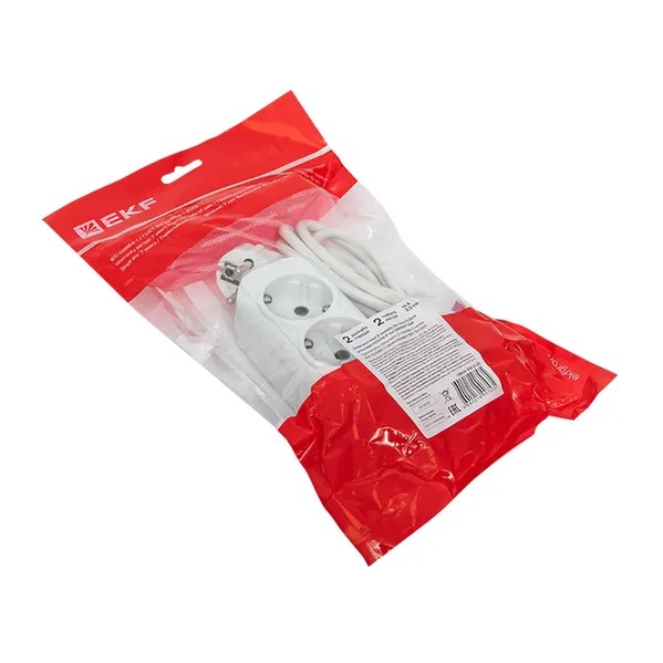 EKF Extension Cord Expert - Plastic - White