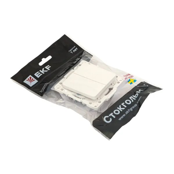 EKF Stockholm Switch 2-Key Polycarbonate White 2