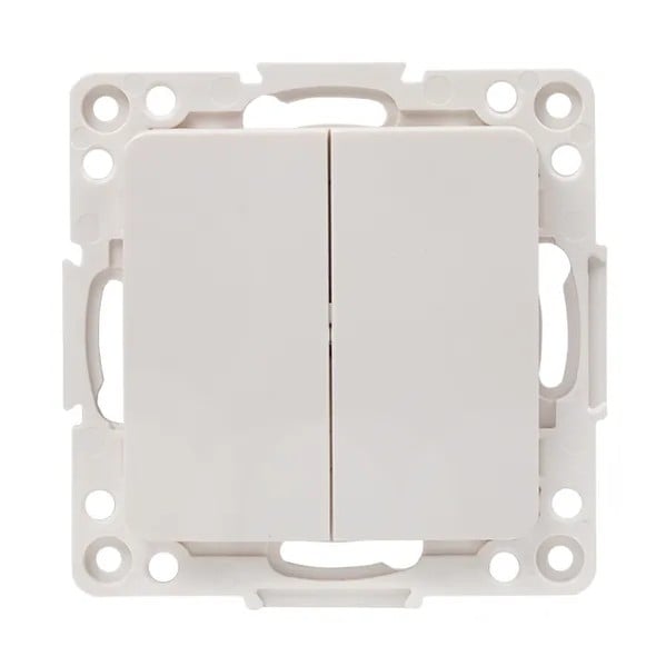 EKF Stockholm Switch Mechanism 2-gang White Polycarbonate