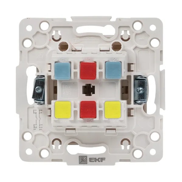 EKF Stockholm Switch 2-key Pass-through Polycarbonate White