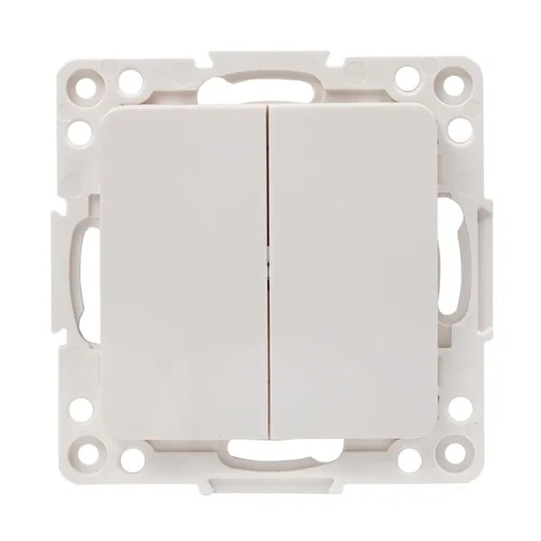 EKF Stockholm Switch 2-key Pass-through Polycarbonate White 1