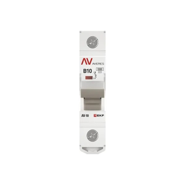 EKF Automatic Circuit Breaker AV-10 1P 10A (B) 10kA - Black