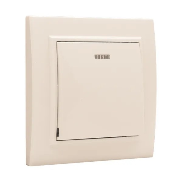 EKF Switch 1-Key Flush Mounted - Thermoplastic Beige