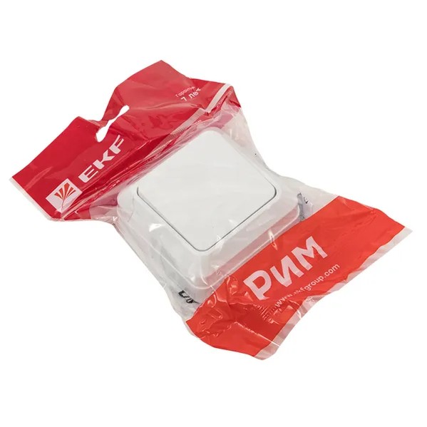 EKF Rim Switch 1-key 10A Plastic White 4