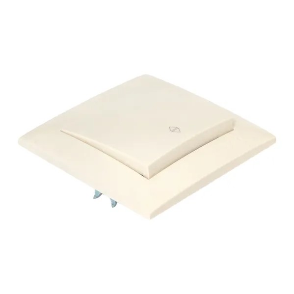 EKF Valencia Switch 1-key 10A Cream Pass-through - Plastic & Beige 1