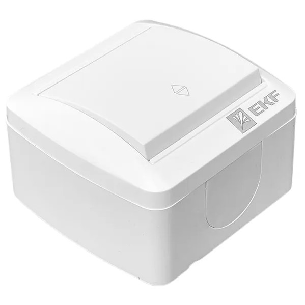 EKF Pass-Through Switch White Plastic