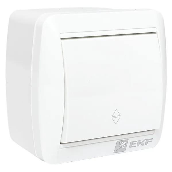 EKF Pass-Through Switch White Plastic 4