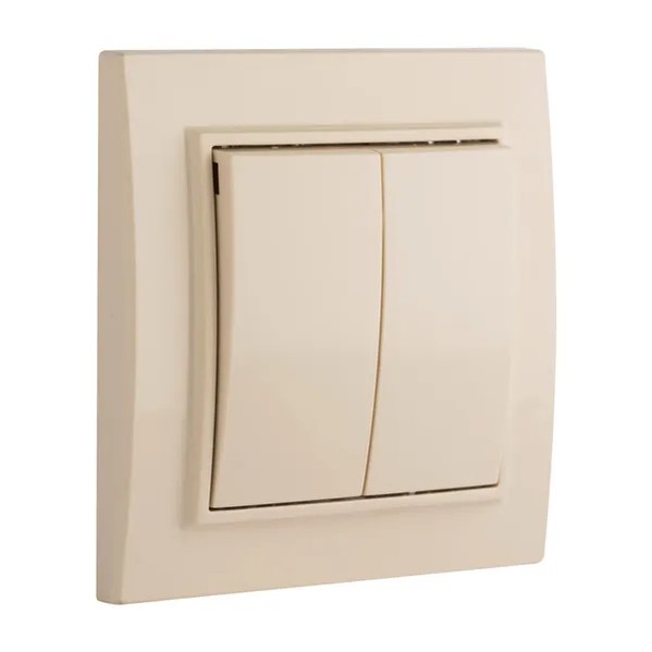 EKF Switch 2-Key Beige Thermoplastic
