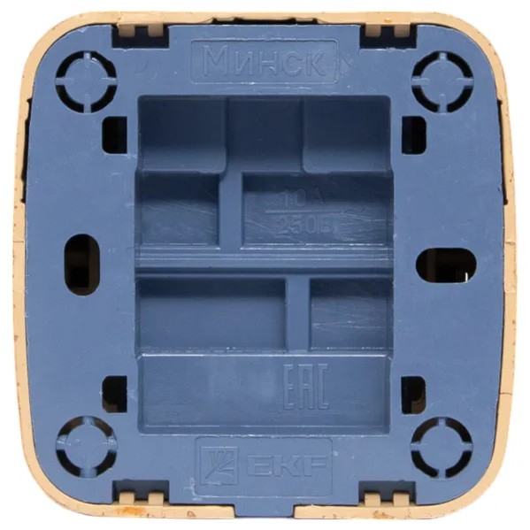 EKF Switch 2-Button Light Wood Plastic