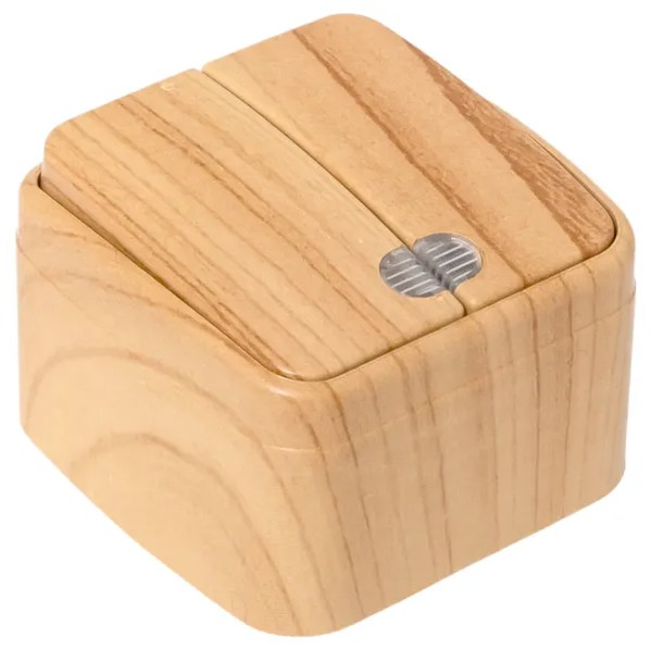 EKF Switch 2-key Light Wood Plastic 1