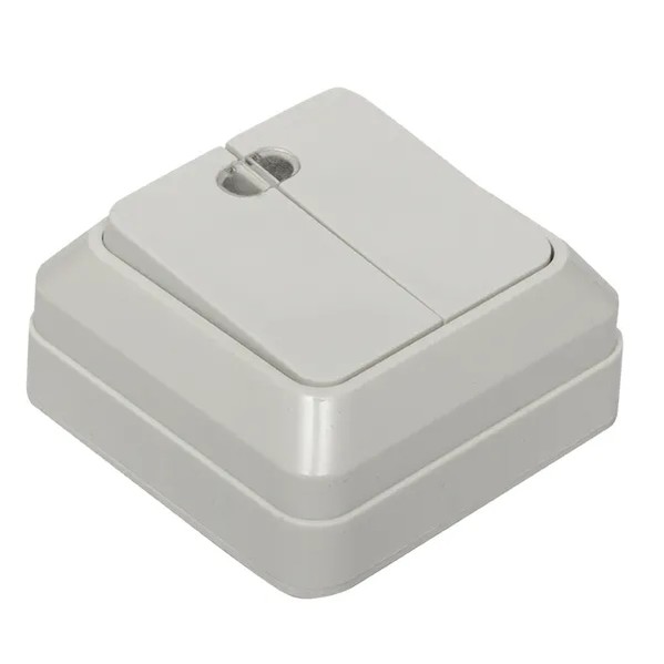 EKF Rim Double Switch White Plastic