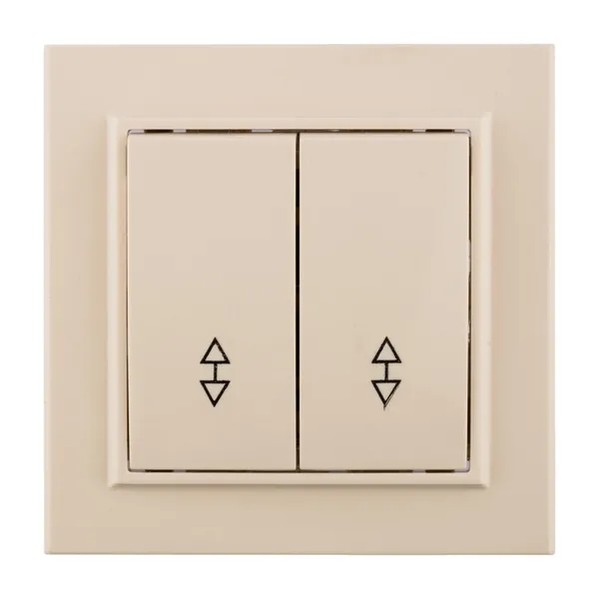 EKF Switch 2-gang Pass-through 10A Beige