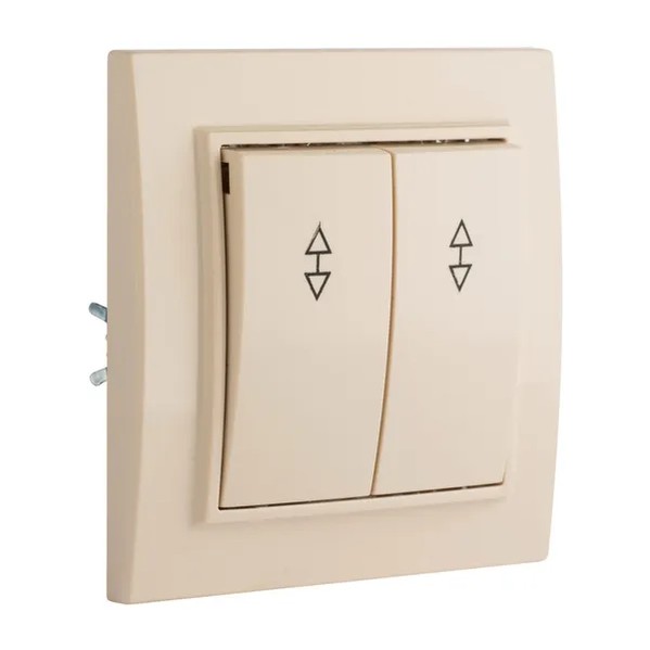 EKF Switch 2-gang Pass-through 10A Beige 2