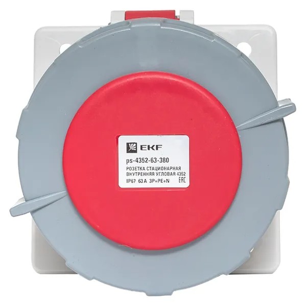 EKF Stationary Internal Angle Socket Red Plastic 6