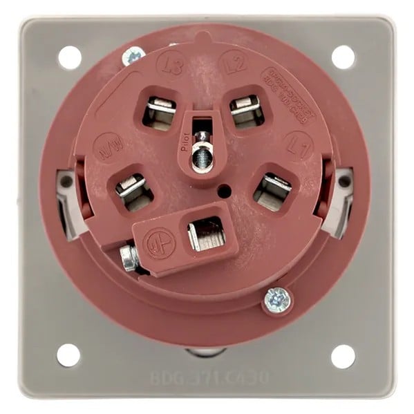 EKF Stationary Internal Angular Socket Red Plastic