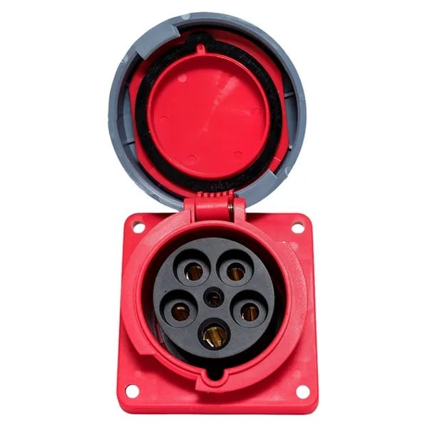 EKF Stationary Indoor Angular Socket - Plastic - Red