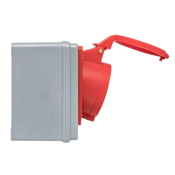 EKF Socket with Locking and Switch - Plastic - Red